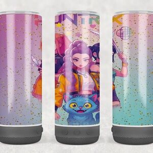 Bluetooth LED Music Tumbler Cup –20oz Light-Up K-Pop & Demon Slayer Speaker Cup